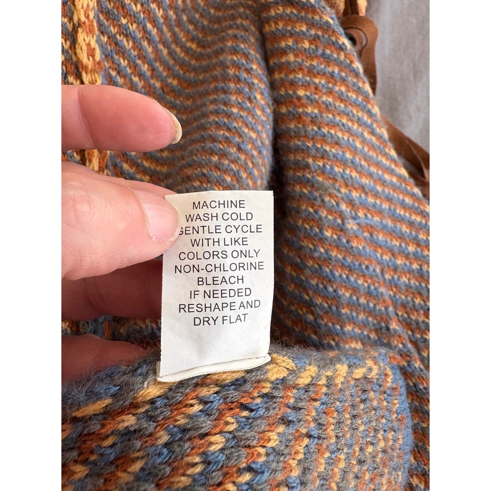 Cotton & Rye Outfitters Southwestern Cardigan Blue Orange Aztec Concho Sweater M - Picture 5 of 7